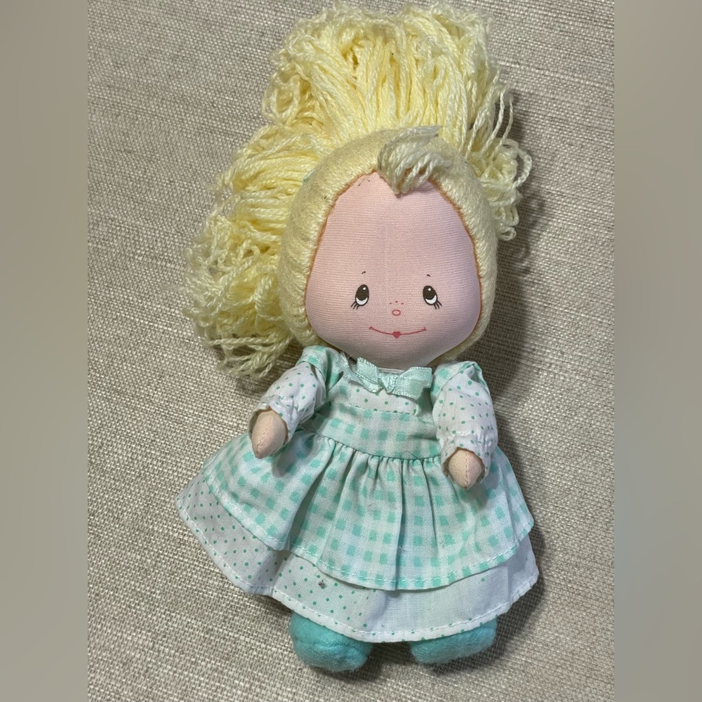 Vintage Mattel Emotions Doll with Mint Green Polka Dot Dress